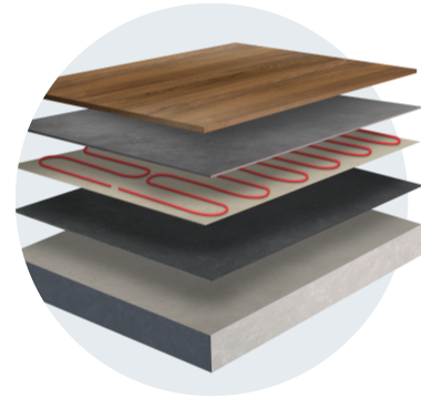 vloerverwarmings lagen schematic